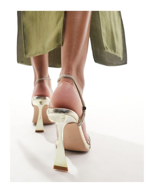 SIMMI Green Simmi London Wide Fit Adia Embellished Heeled Sandals