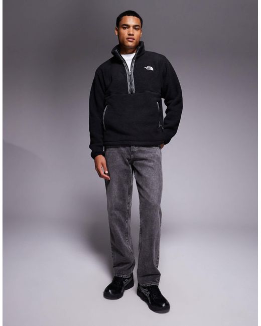 The North Face Brown Fleeski 1/4 Zip Heavy Fleece Jacket for men