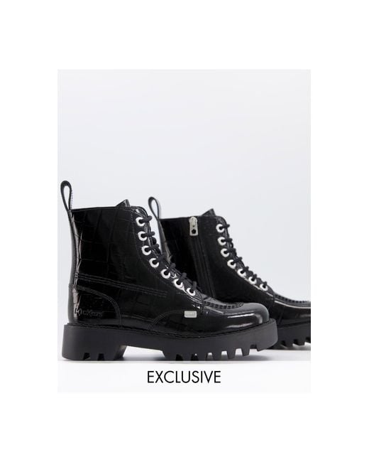 Kickers Black Exclusive Kizziie Ankle Boots