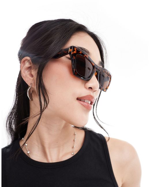 & Other Stories Black Premium Round Cat Eye Sunglasses