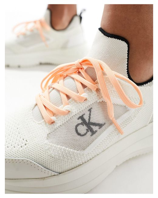 Calvin Klein Gray – bunte sock-sneaker mit dicker sohle