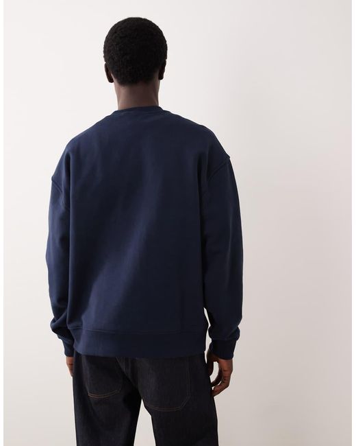 ASOS COLLECTIVE Blue Oversized Super Heavyweight Crew for men