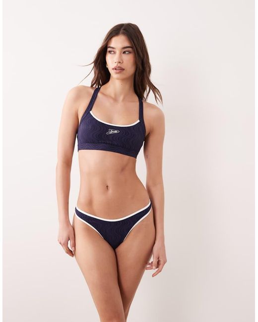 Speedo Blue Jetstream Texture Crossback Bikini Top