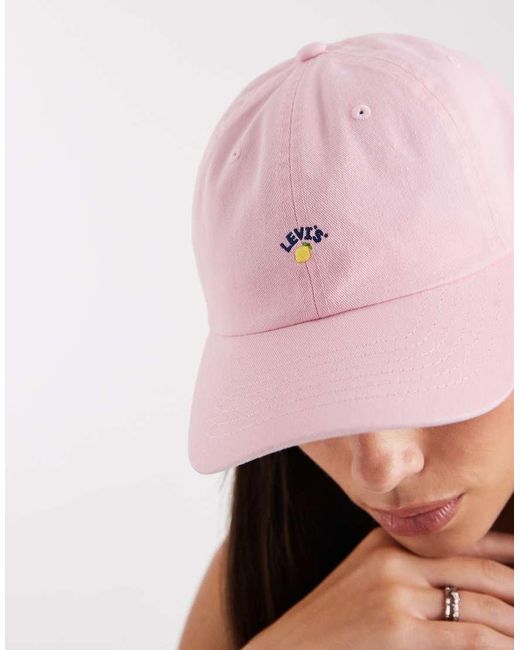 Levi's Pink Canvas Mini Logo Cap