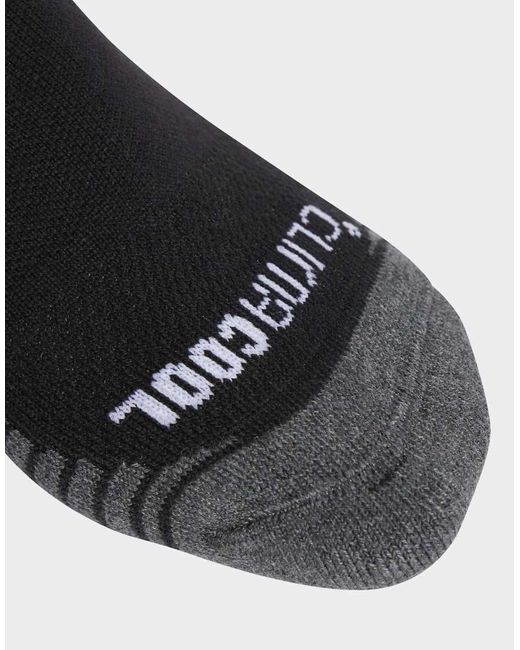 Pack De 3 Pares De Calcetines De Color Negro Y Blanco Acolchados De Caña Media Climacool Cushioned De Adidas Originals de color Black