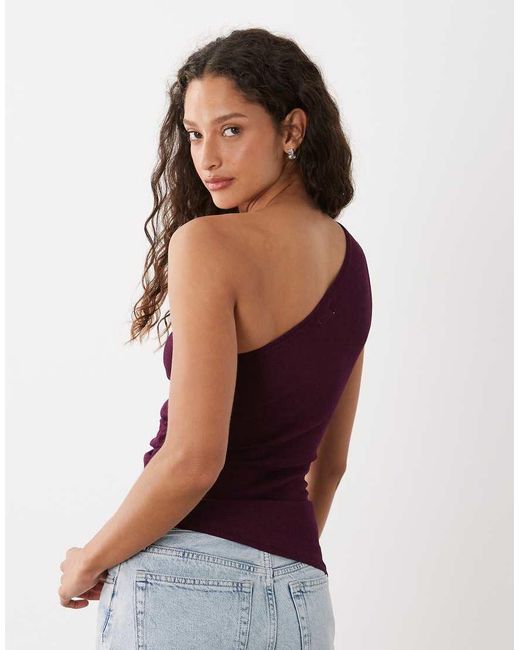 Cotton On Red Stud Asymmetric Knit Top