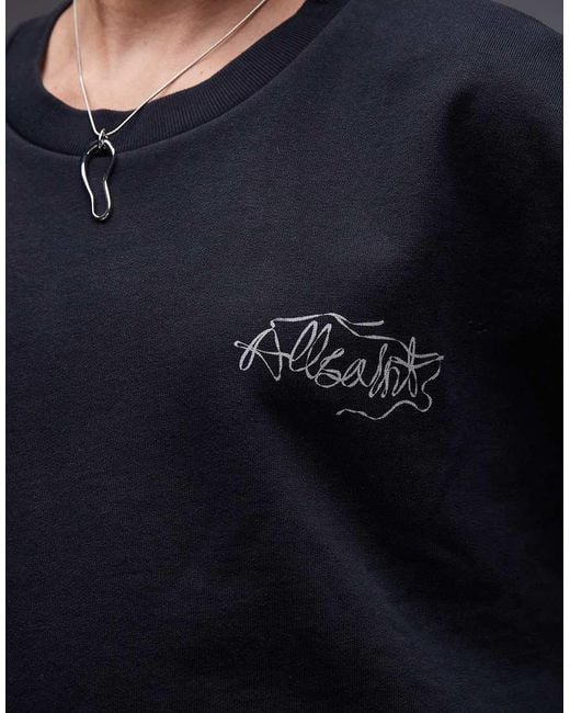 Sudadera Negra Lila Reel De -Negro AllSaints de color Blue