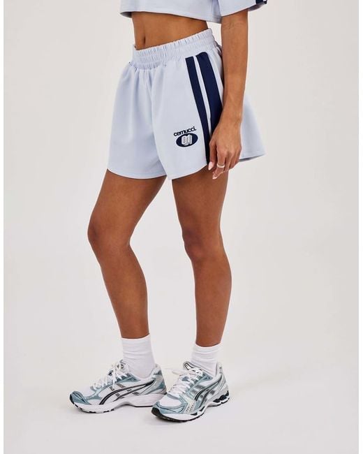 CERNUCCI Blue Embroidered Taping Shorts