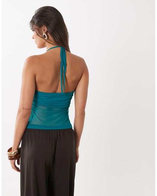 ASOS Blue Mesh Scooped Cami