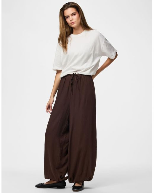 Pieces Brown Trousers