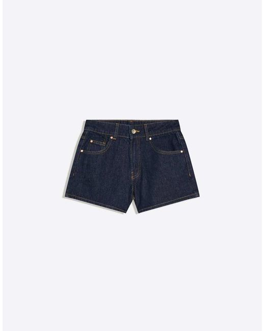 Bershka Blue '90s Denim Shorts