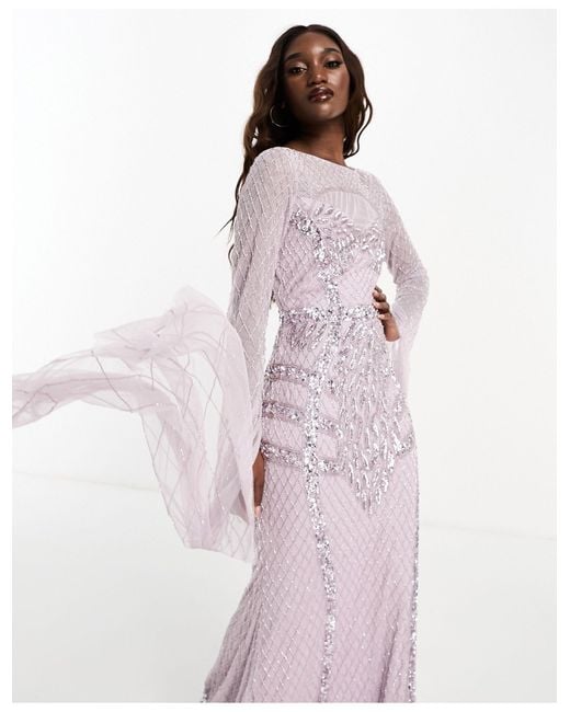 Pink embellished maxi clearance dress