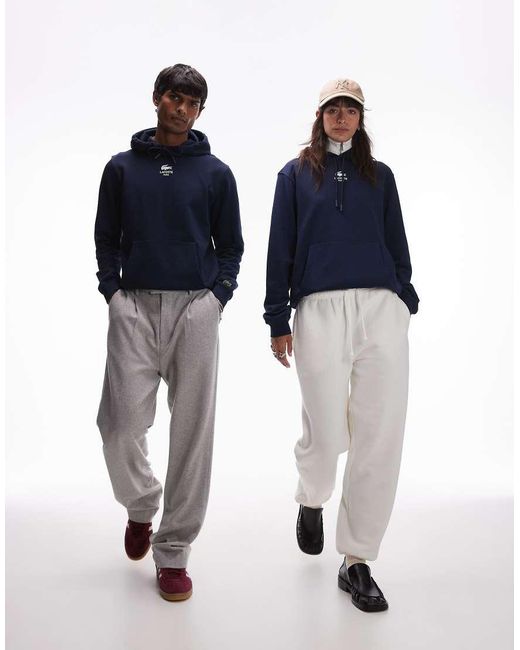 Sudadera Con Capucha Y Logo Delantero De Lacoste de color Blue