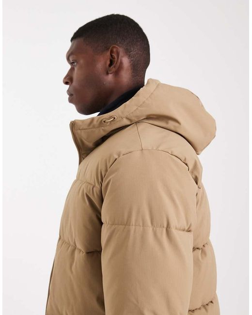 Jack & Jones Natural Hooded Puffer Jacket for men