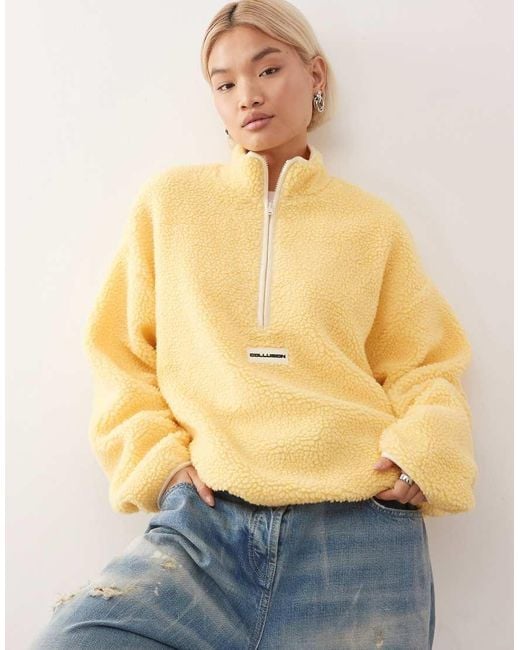 Collusion Natural Fleece Quarter Zip