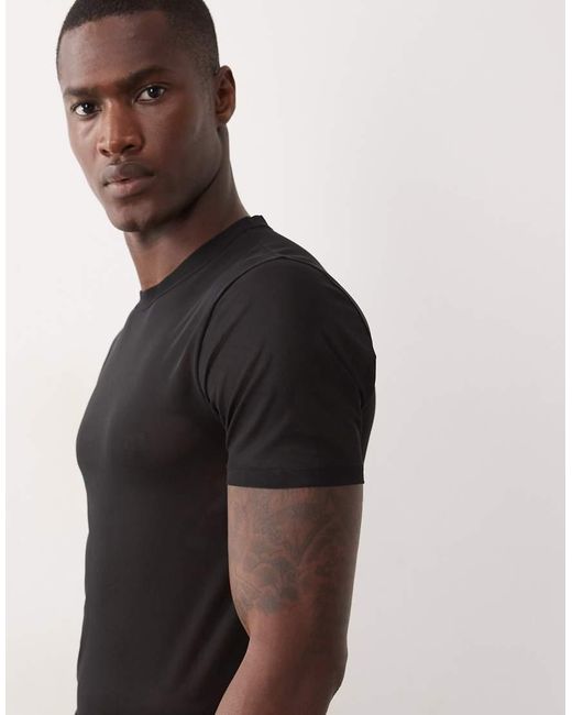 ASOS Black Muscle Fit T-shirt for men