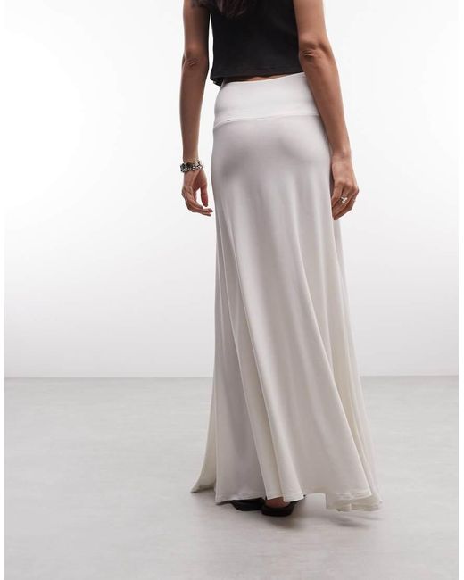 Weekday White Drapey Maxi Skirt
