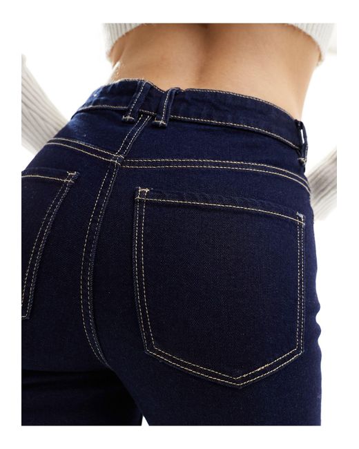 Jeans skinny lavaggio indaco con cuciture a contrasto di Pimkie in Blue