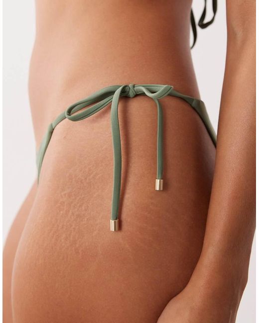 Rhythm Green Classic Tie Side Bikini Bottoms