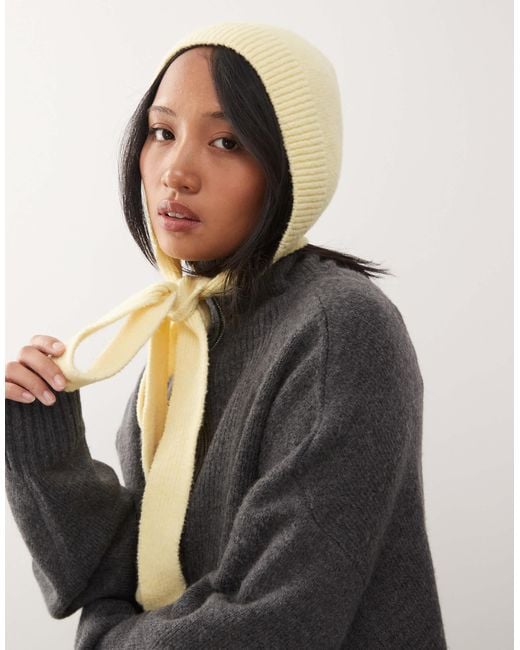 Collusion Black Open Stitch Fluffy Hood