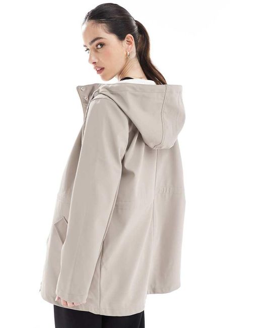 Vero Moda Natural Hooded Rain Jacket