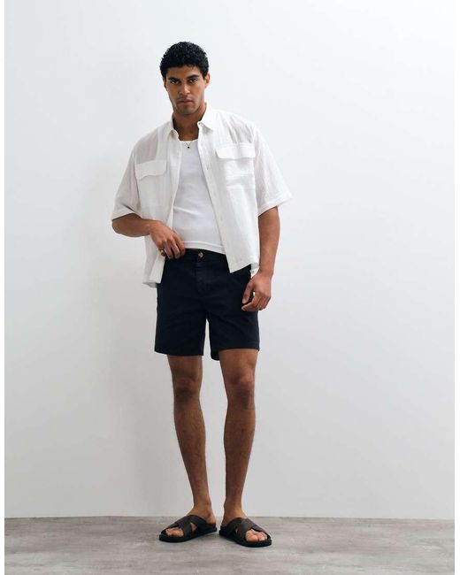 ASOS Gray Slim Fit Chino Shorts for men