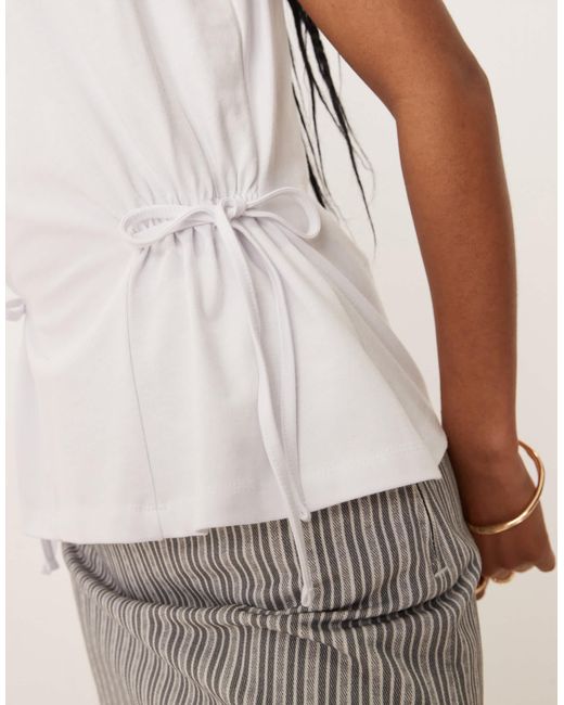 ASOS White – ärmelloses, tailliertes t-shirt