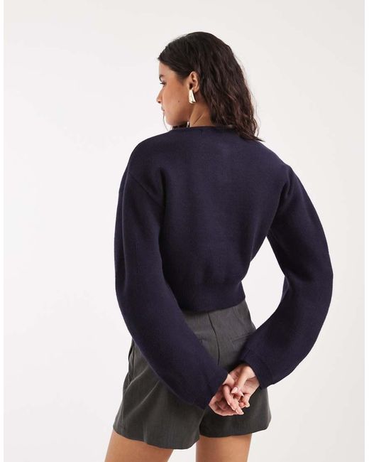 River Island Black Structured Sleeve Cardigan
