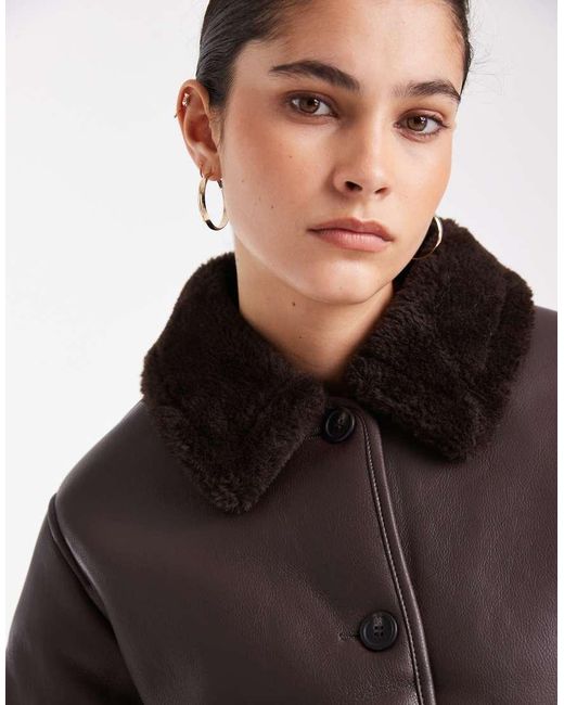 New Look Black Bonded Collar Short Jacket