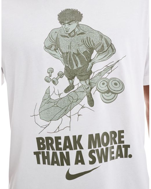 Nike White Dri-fit Slogan Short Sleeve T-shirt for men