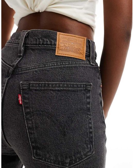 Levi's Gray Ribcage Straight Full Length Jeans