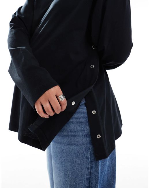 ASOS Blue Asos Design Maternity Nursing Long Sleeve T-shirt