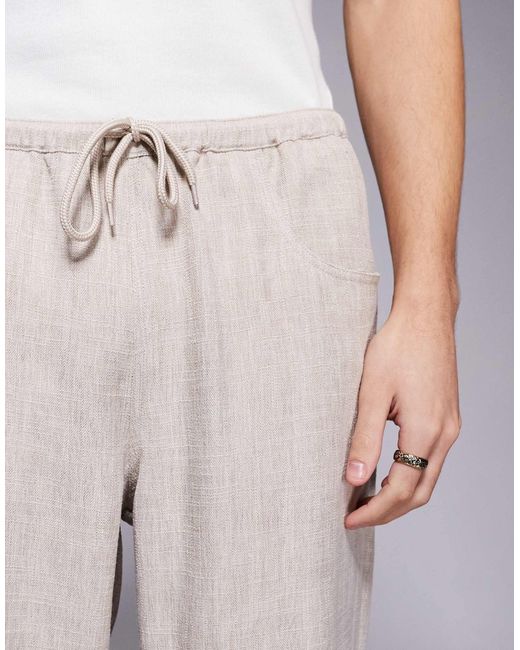 ASOS Gray baggy Trouser With Drawstring for men