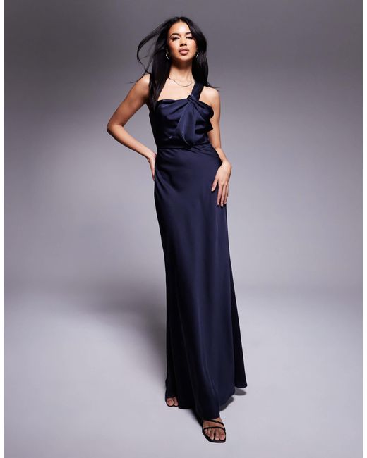 dusty light blue bridesmaid dresses Elegant Grey Blue A-Line Bridesmaid Dress with Flutter Sleeve - Blue Designer Bridesmaids Dresses with V-Neck - Multiple Color