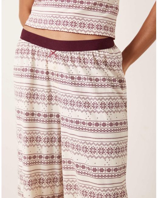 ASOS Natural Mix & Match Pyjama Trouser