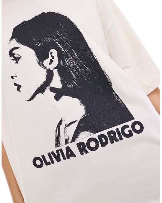 ASOS White Oversized T-shirt With Olivia Rodrigo Licence Graphic