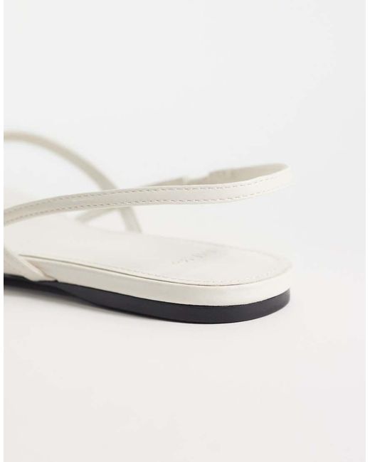 Mango Natural Strappy Flat Sandal