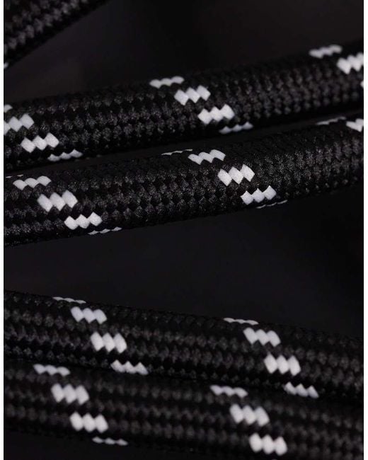 ASOS Black Cross Strap Rope Sandals for men