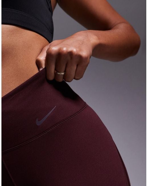 Nike Purple Nike One Training Dri-fit 7/8 leggings