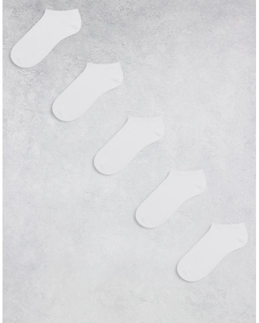 Pack De 5 Pares De Calcetines De Deporte Blancos De ASOS de hombre de color White