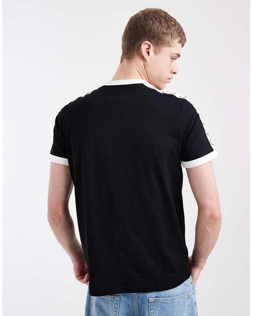 Fred Perry White Taped Ringer T-shirt for men