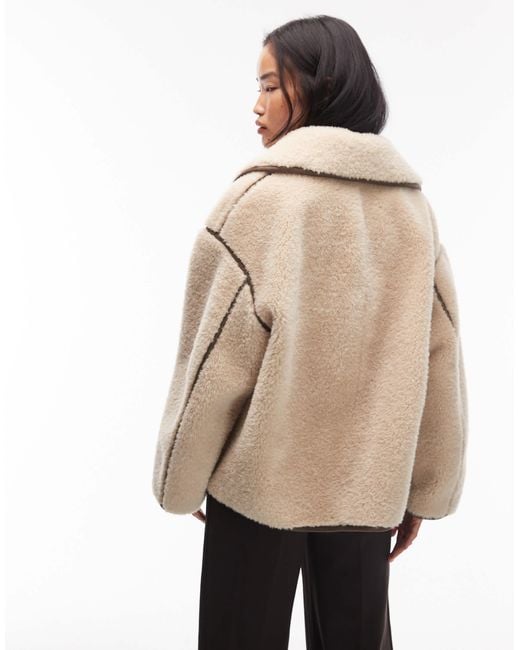 ARKET Multicolor Oversized Faux Shearling Jacket