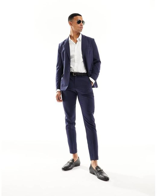 Only & Sons Blue Slim Fit Suit Trouser for men