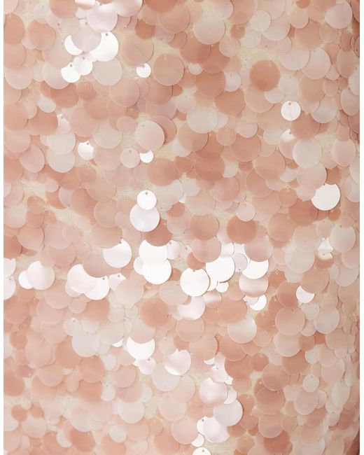 ASOS Natural Layered Sequins Mini Skirt