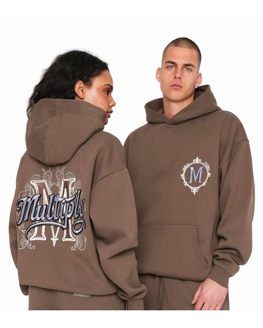 Multiply Apparel Oversized Hoodie in het Brown