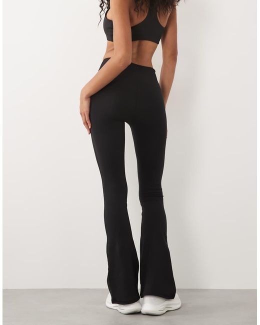 4505 Black Wrap Waist Slim Kick Yoga legging