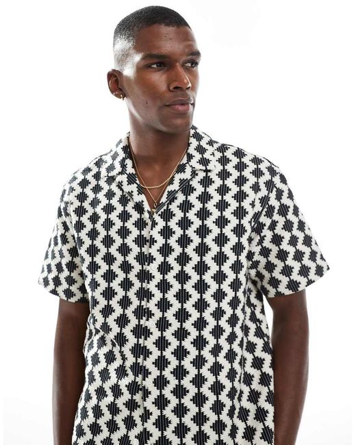 Jack & Jones Gehaakt Overhemd in het Black voor heren