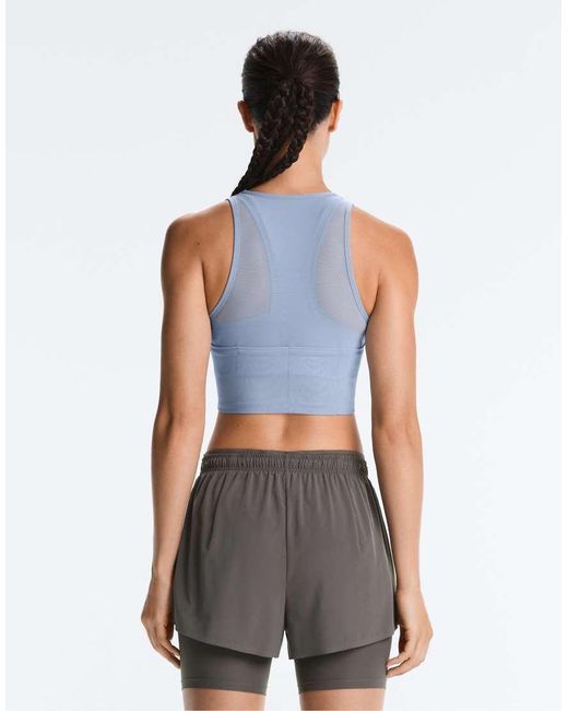 Oysho Blue Sheer Compressive Tank Top