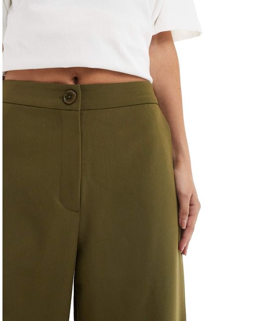 ASOS White Tailored Relaxed Straight Leg Trousers