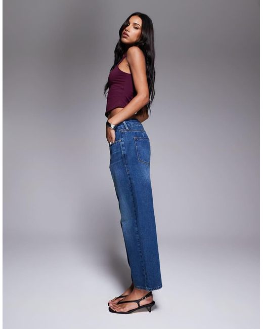 GOOD AMERICAN Blue Good 90s Cropped Relaxed Jeans
